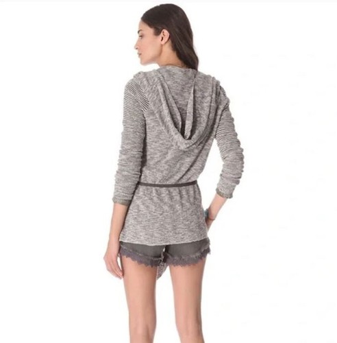 Ladies Free People Hooded Open Drape Waterfall Mauve Cardigan Sweater size XS - Imagen 8 de 12