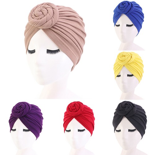 Womens Chemo Cap Hair Loss Head Scarf Wrap Stretch Hat Turban Hijab Muslim Cap