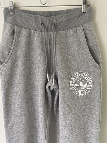 Adidas Originals Sweatpants Junior Size Large Gray Running Athletic Gym Sports - Picture 3 of 10