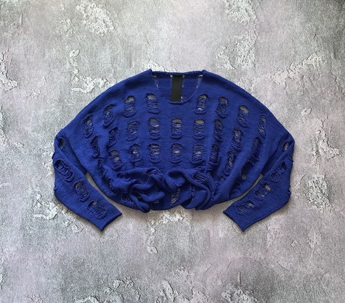 Rundholz S wmns voll Löcher verkürzt Pullover Sweatshirt Strick Strick 00er - Bild 7 von 15