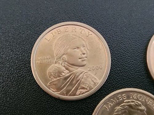 3 Münzen Lot Set 2000 P Sacagawea Dollar verwundeter Adler Münze Jfk Lo#61 im Umlauf - Bild 2 von 10