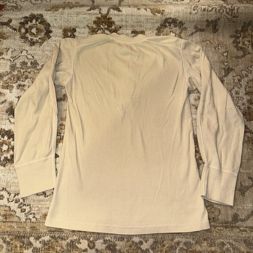 Vintage Military Shirt Small Wool Henley 60s Vietnam Thermal Winter Workwear - Picture 6 of 6