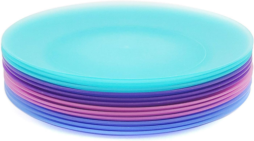 KOXIN-KARLU 10-Inch Plastic Dinner Plates Reusable Plates Picnic Plates | Set of - Picture 8 of 12