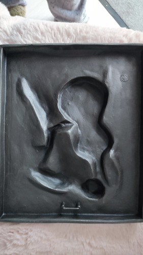 Buderus Ofenplatte, Mädchen m. Cello, groß - Bild 2 von 3