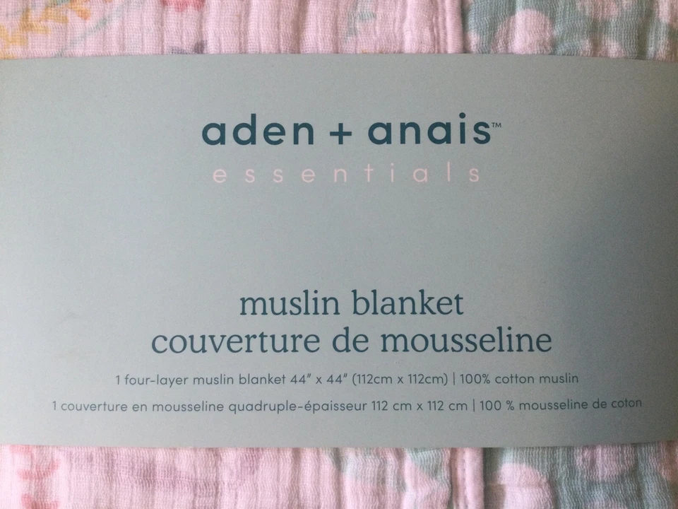 Aden + Anais 100% Cotton Muslin Baby Newborn Blanket Tropicalia Range BRAND NEW — 第 2/4 张图片