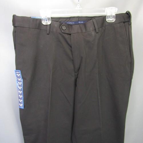 Pantaloni Croft & Barrow Premium Flat Front senza ferro da uomo taglia 38x30 nuovi con etichette 100% cotone - Foto 2 di 6
