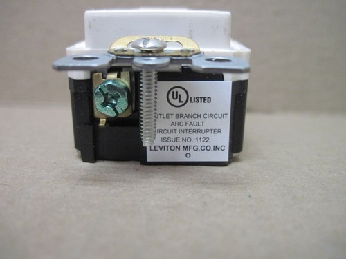Leviton AFTR2-T Light Almond Receptacle Smartlock AFCI Tamper Resis +Wallplate - Picture 8 of 10