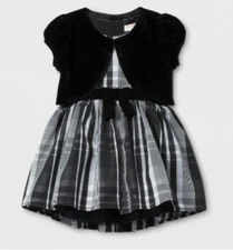 Girls Toddler Sleeveless A Line Dress w/S/S Cover Up Cat & Jack Size 4T (3133)