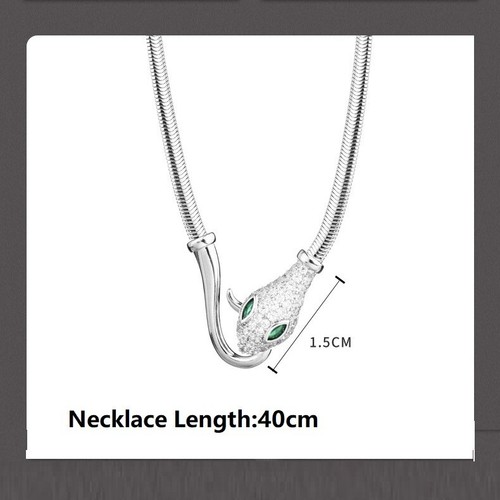 Collana con strass girocollo catena testa di serpente collana da donna - Foto 4 di 8