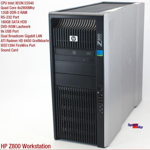 HP Z800 WORKSTATION INTEL QUAD CORE XEON E5540 COMPUTER PC 12GB DDR3 WINDOWS XP - Bild 2 von 8