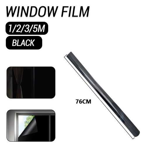76/90CM Blackout Window Film 100% Light Blocking Darkening Total Privacy Glass - Picture 14 of 14
