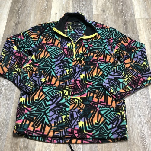 EMPYRE 1/4 Zip Up Multi Color Fleece Jacket Women's Size XL - Picture 2 of 7