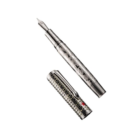 HONGDIAN WA35 Silver Fountain Pen Iridium EF/F Nib Converter Writing Pen Gift - Picture 14 of 17