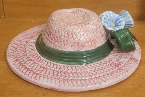 Seymour Mann CALLEZIONE ITALIANO Pink Ceramic Hat Wall Hanging, Excellent - Picture 6 of 10