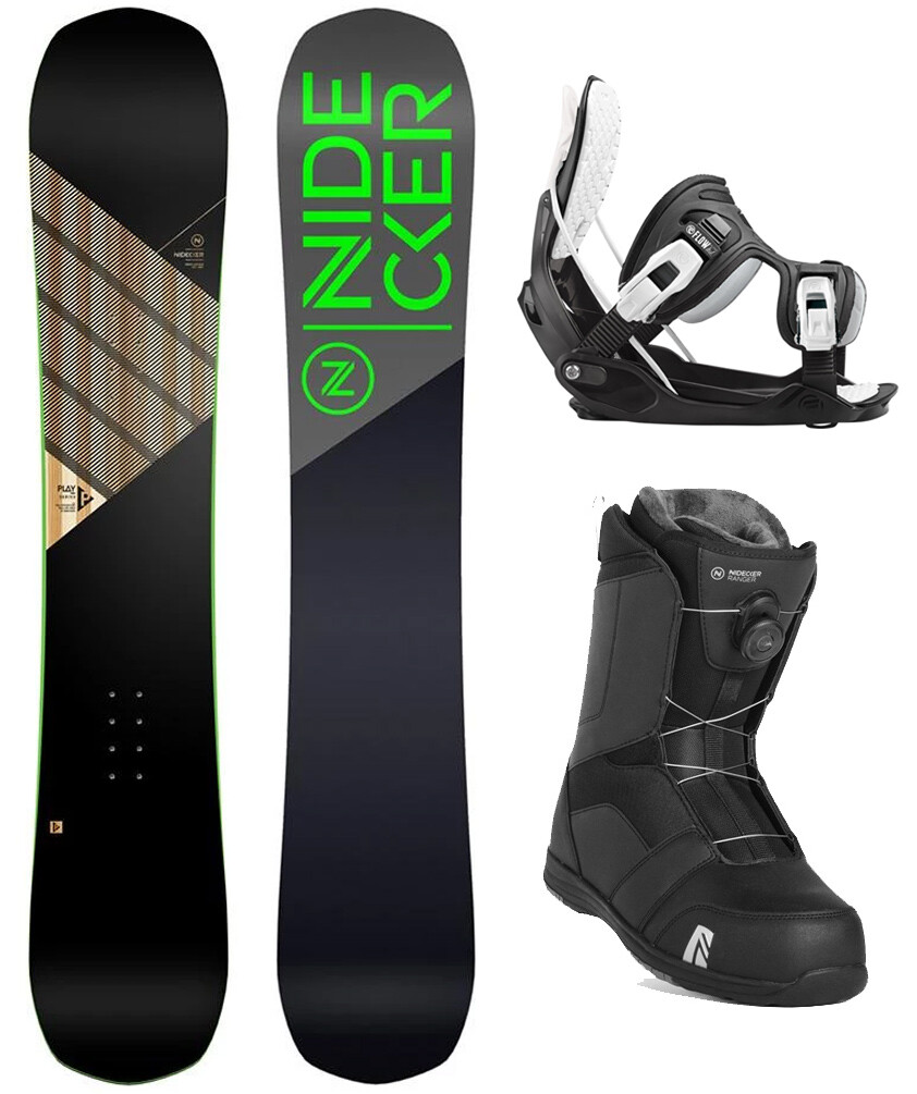 Nidecker Play 156cm Snowboard+FLOW Bindings+Nidecker BOA Stiefel NEW - 2020 Nidecker Play 156cm Snowboard+FLOW Bindings+Nidecker BOA Stiefel NEW - 2020