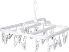 Foldable Clip Hangers with 26 Drying Clips, Underwear Hanger with Clips, Plas...