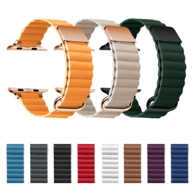 New Leather Magnetic Watch Band Strap For Apple iWatch Series 8/8 Ultra/7/6/5/SE New Leather Magnetic Watch Band Strap For Apple iWatch Series 8/8 Ultra/7/6/5/SE