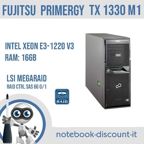 Fujitsu Primergy TX1330 M1  Intel Xeon E3-1220 V3  RAM 16gb DDR3  Mini Server - Imagen 1 de 6