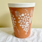 Terracotta Wine Cooler Utensil Holder Hand Painted Hungary Grape Vine Pottery
