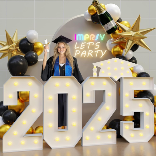 Graduation Decorations Class of 2025 4FT 2025 Marquee Numbers for graduation... - Picture 11 of 12
