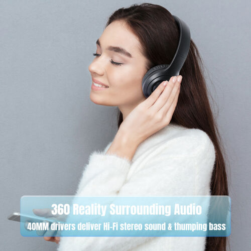 Bluetooth 5.3 Wireless Headset Foldable Noise Cancelling Mic For Phone PC Laptop - Picture 15 of 45