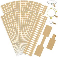 1000 pcs Jewelry Tags, Self Adhesive Jewelry Price Tags Stickers, Kraft Blank Re
