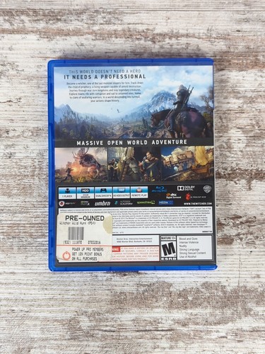 Witcher 3 Wild Hunt PlayStation 4 PS4 Videospiel mit Karte + Handbuch + Kompendium - Bild 2 von 3