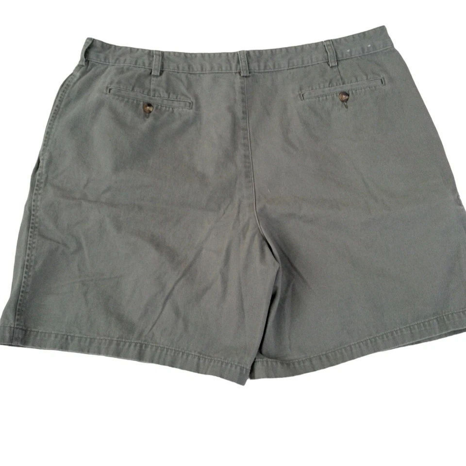 Pantalones Cortos Para Hombre Saddlebred Talla 42 Verdes Bolsillos Plisados Cinturón Lazos Informales Golf Foto 2 de 4