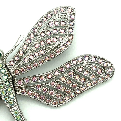 Jacqueline Kennedy Dragonfly Brooch Crystals Camrose Kross Vintage - Picture 9 of 12