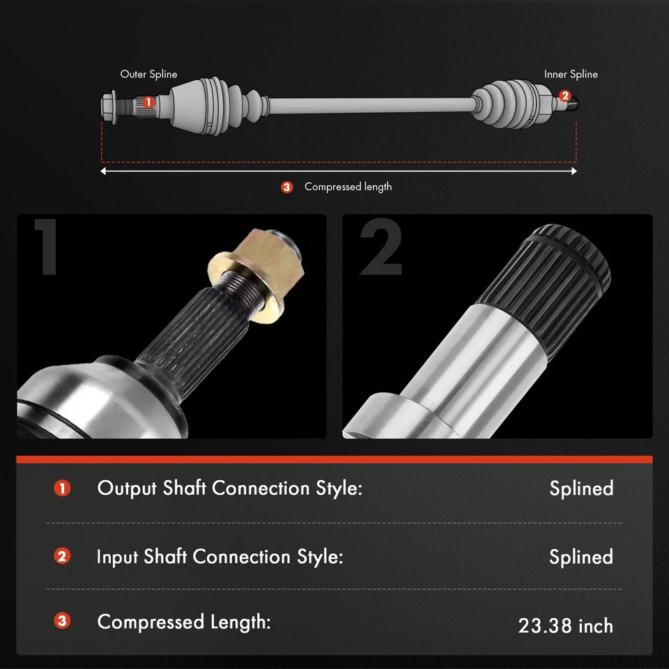 Conjunto de eje CV delantero izquierdo para Chevrolet Blazer 1997-2005 S10 GMC Sonoma Isuzu Foto 2 de 4