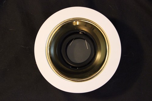 NIP NOS 4" Inch Low Voltage Recessed Can Light Reflector Trim Gold Pivoting Lens - Picture 1 of 7