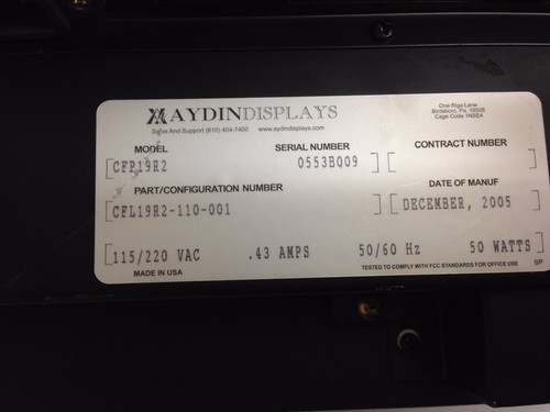Aydin Displays CFP19R2 LCD - Picture 7 of 7
