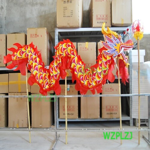 4m Length Dragon Dance Costume 8-15 Age Party Outdoor Performance