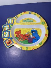 Elmo The First Years Sesame Street Melamine Divided Bowl Cookie Monster 2007 CC