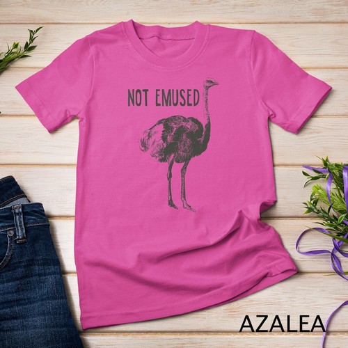 Lustiges Emu Shirt - (Emu Grafik) Not Emused Unisex T-Shirt - Bild 2 von 15