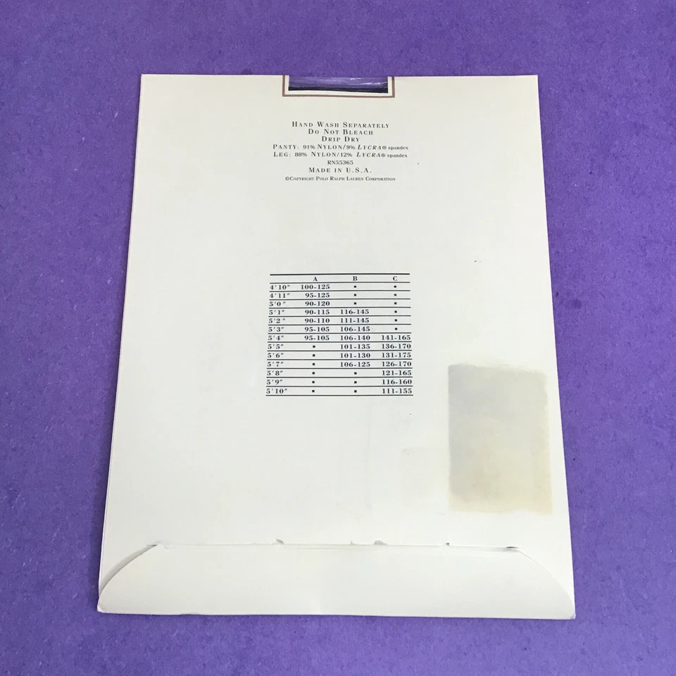 Pantimedias Ralph Lauren Lycra Control Transparente Azul Marino Oscuro Talla C Nuevas en Paquete De Colección Foto 2 de 2