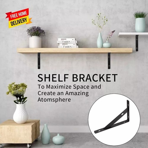 8 Pcs Heavy Duty Shelf Brackets, Floating Metal Shelf Brackets, Metal Wall Mount - Picture 4 of 6