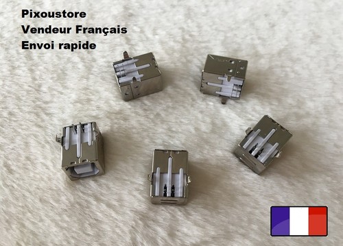 Lot de 5, 10 ou 15 Connecteurs neuf USB "B" femelle 90° a souder neuves 8-18 - Picture 3 of 7