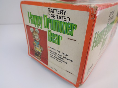 Rare Vintage Battery Operated Happy Drummer Bear Made In Taiwan ( Not Working ) - Picture 10 of 16