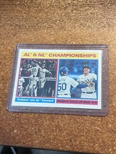 2025 Topps Heritage Baseball #461 AL & NL Championships Yankees & Dodgers Win SP