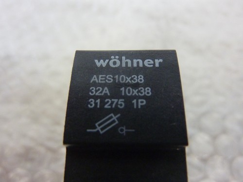 WÖHNER 31275 32A PORTAFUSIBLES 1 POLO 690V AES 10x38 con FUSIBLE MERSEN 10A (23617) - Imagen 2 de 9