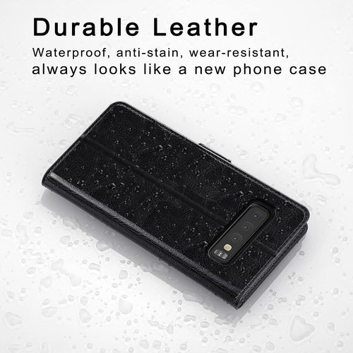 Für Samsung Galaxy S10/S10+/S10e Hülle Stoßfest PU Leder Brieftasche Handy Cover - Bild 8 von 41