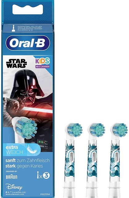 Oral-B Brush Heads Starwars 3 Piece Replacement Parts Toothbrush Oral-B Brush Heads Starwars 3 Piece Replacement Parts Toothbrush