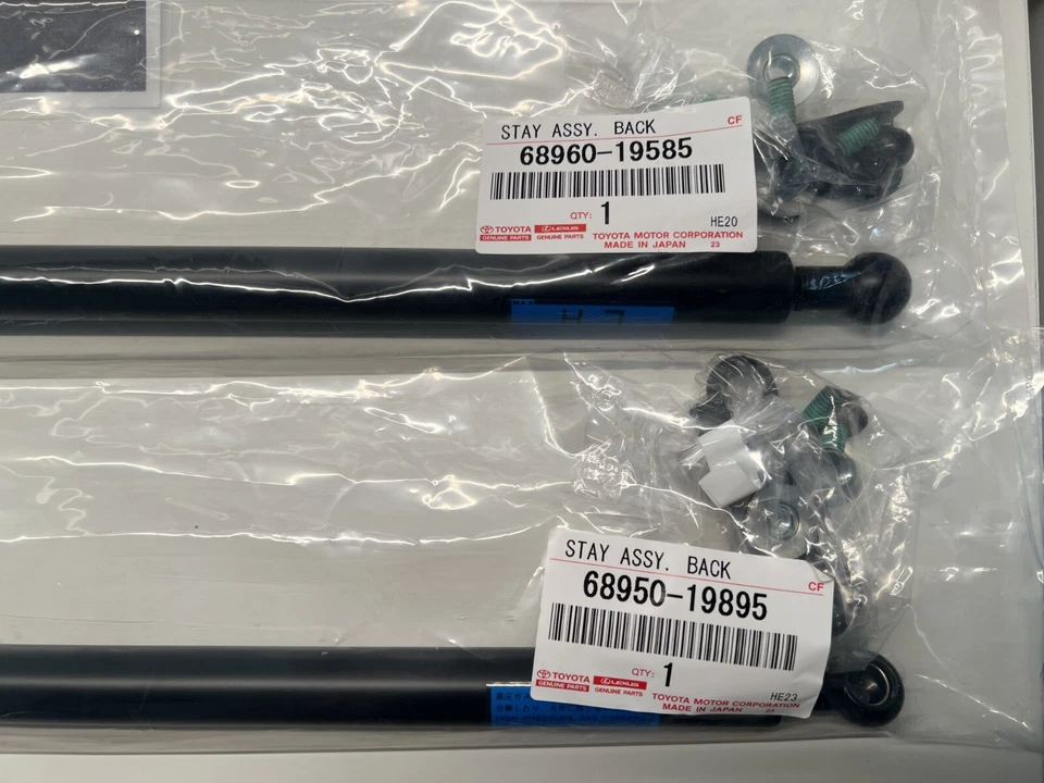 Toyota New Genuine JZA80 Supra MK4 Hatch Struts Set 68950-19895, 68960-19585 OEM - Image 3 of 4