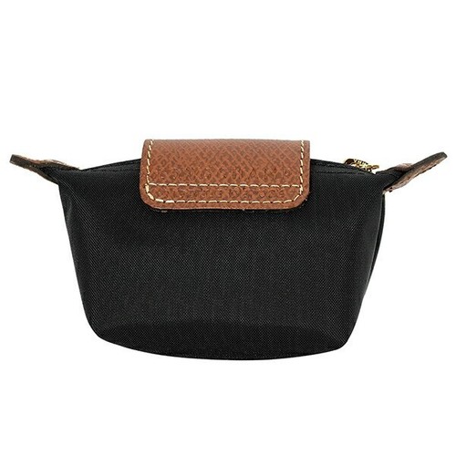 Longchamp Pouch LE PLIAGE Mini Trapezoid Form Hose Logo Metal Parts Black NEW - Picture 2 of 8