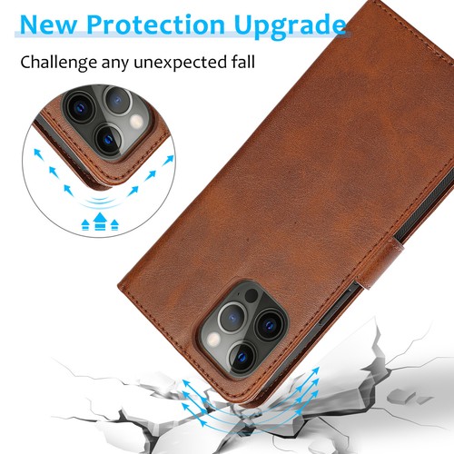 For iPhone 11 12 13 14 Pro Max XS 876+ Shockproof Leather Flip Wallet Stand Case - Picture 7 of 54