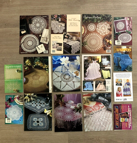 15 Pc Crochet Books Patterns Doilies Baby Gifts Afghans All Paperbacks EUC - Picture 7 of 10