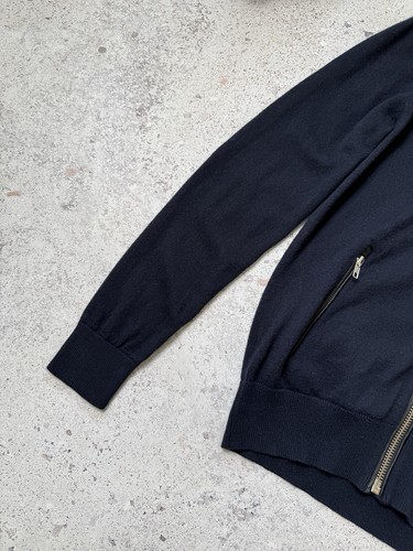 The Koople Wool Hooded Zip Sweater Men Size S Blue - Picture 2 of 18