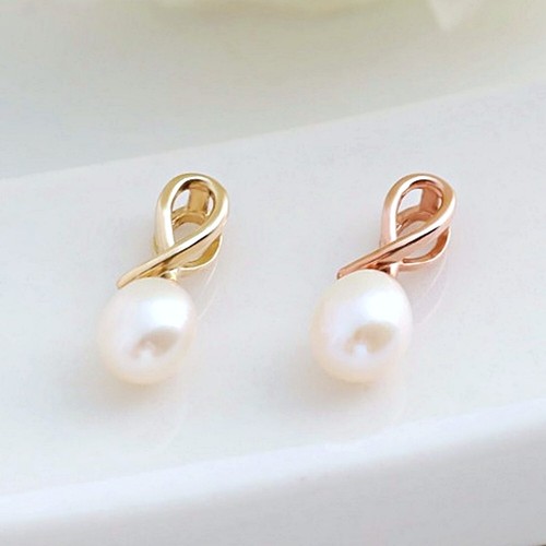 14K Solid Rose Gold Lusian Charm Pendent with a Oval Pearl JNK (Without Chain) - Picture 5 of 9