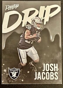JOSH JACOBS 2021 PRESTIGE FOOTBALL DRIP RAIDERS PACKERS - case hit 